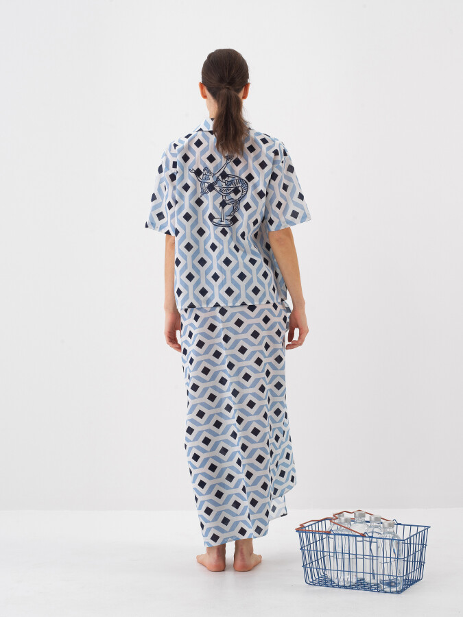 Xint Blue Cotton Pareo - 4