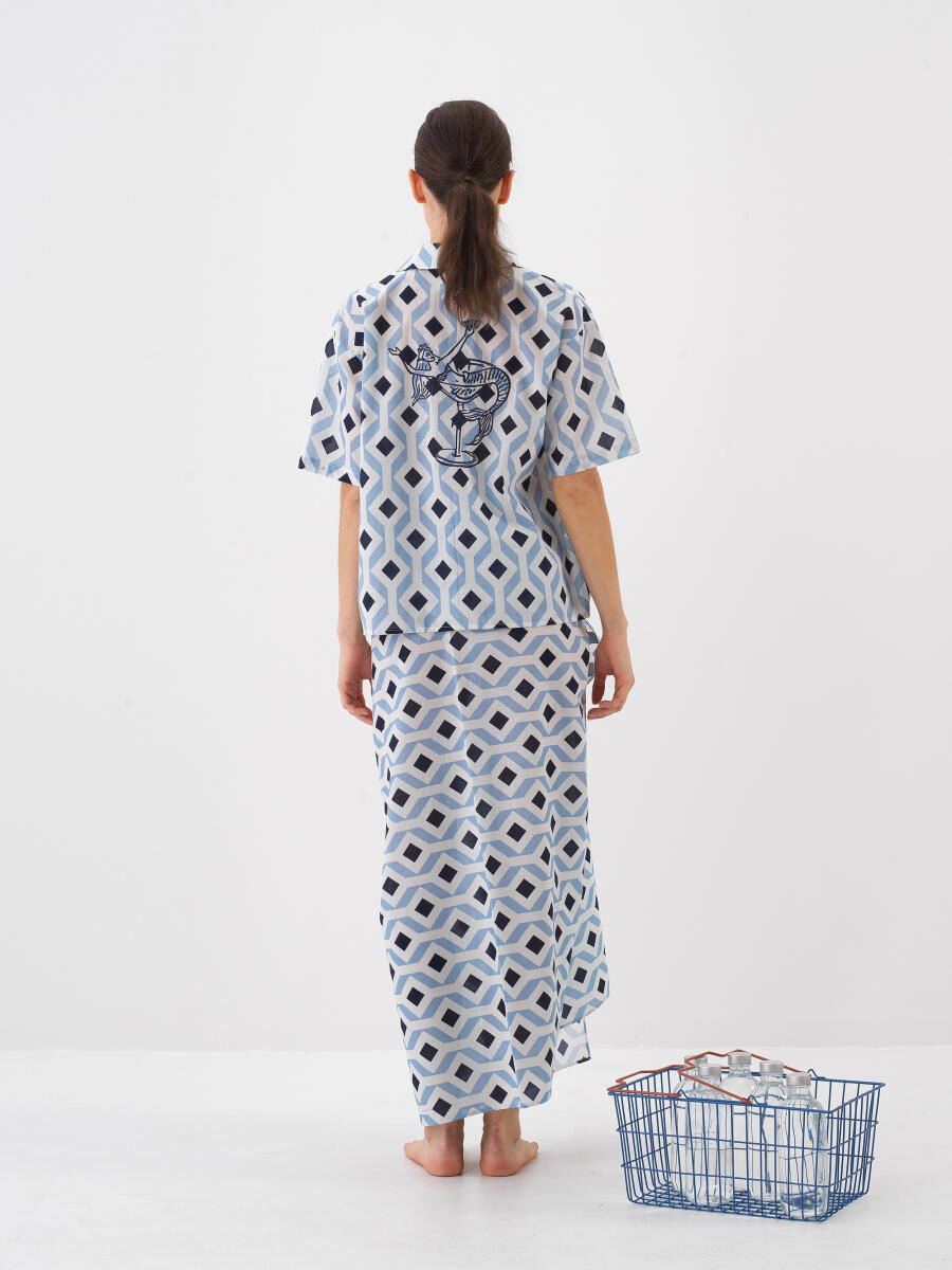 Xint Blue Cotton Pareo - 4