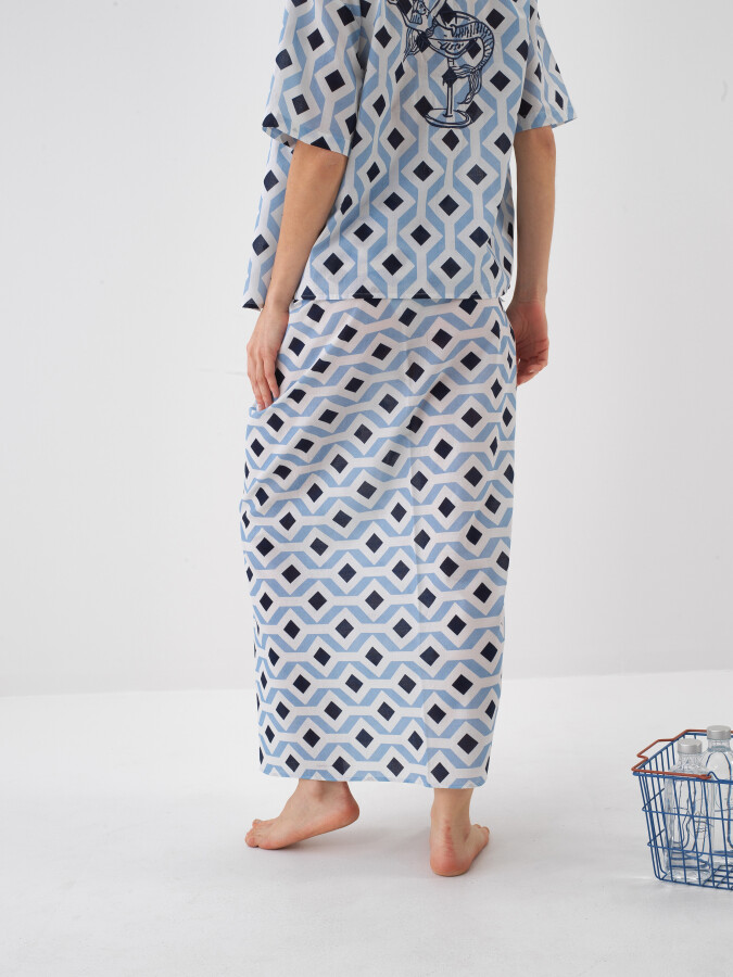 Xint Blue Cotton Pareo - 3