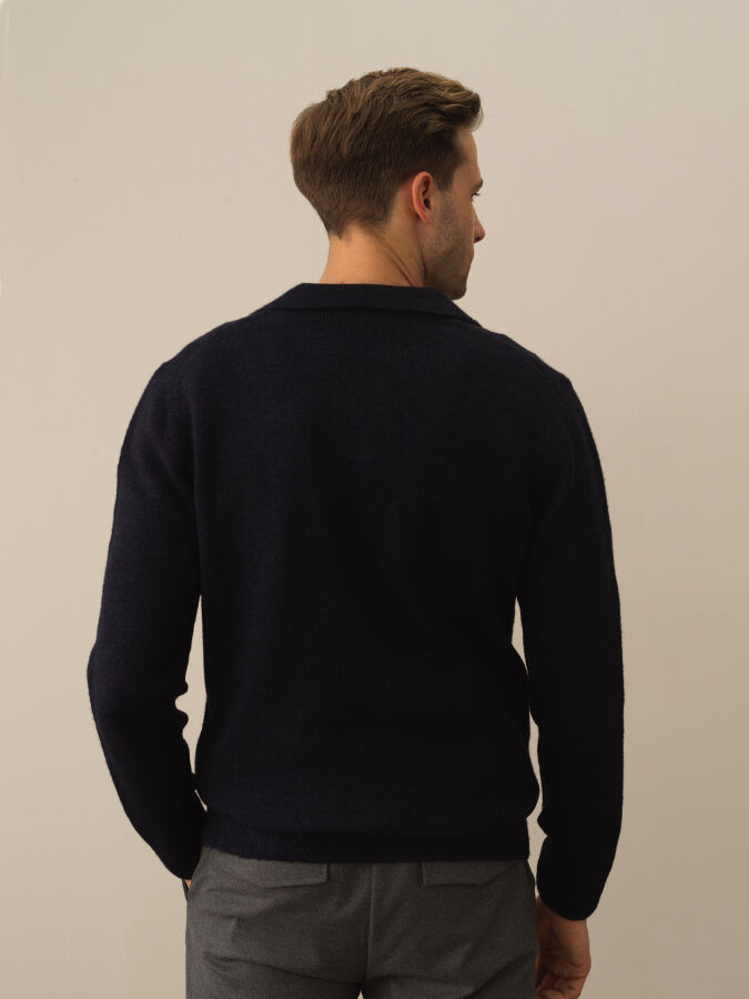 Polo Collar Regular Fit Sweater - 3