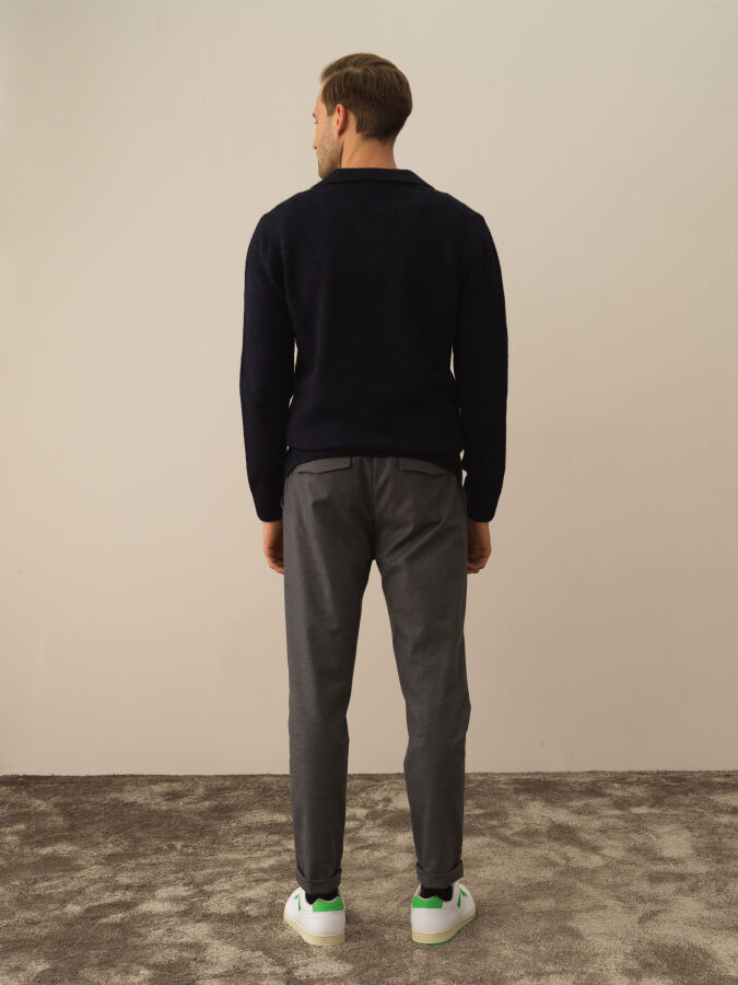 Polo Collar Regular Fit Sweater - 4