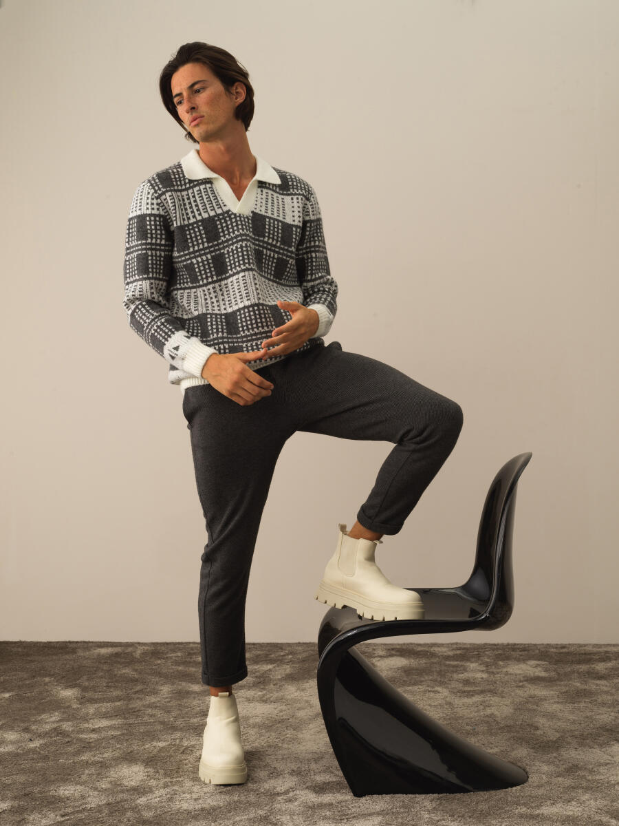 Polo Collar Regular Fit Sweater - 3