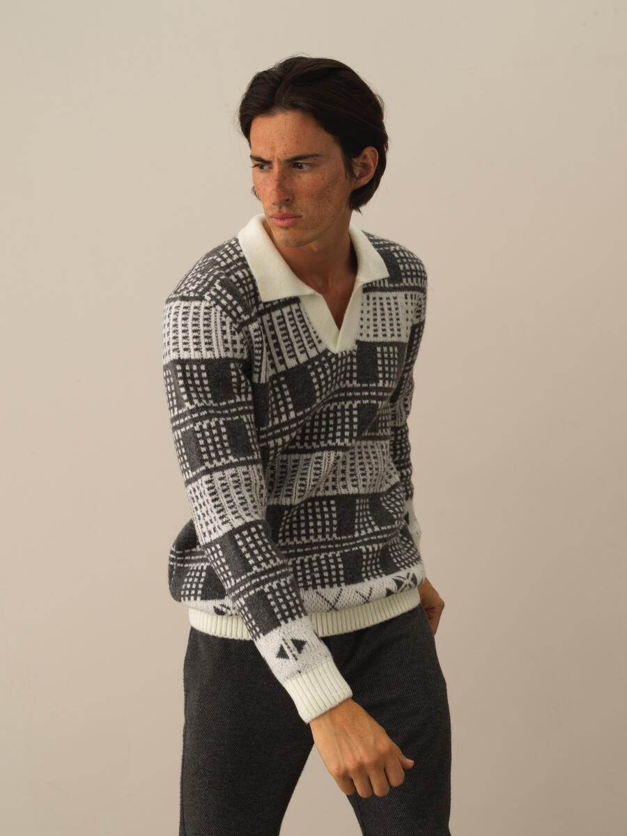 Polo Collar Regular Fit Sweater