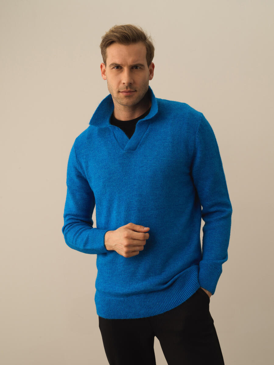 Polo Collar Regular Fit Sweater