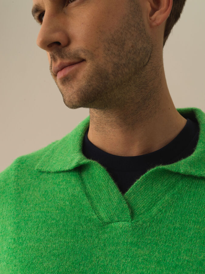 Polo Collar Regular Fit Sweater - Xint