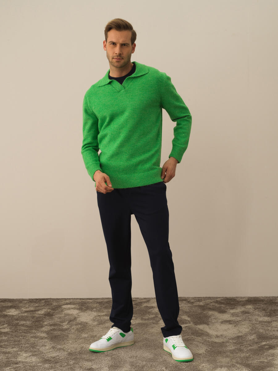 Polo Collar Regular Fit Sweater - 2