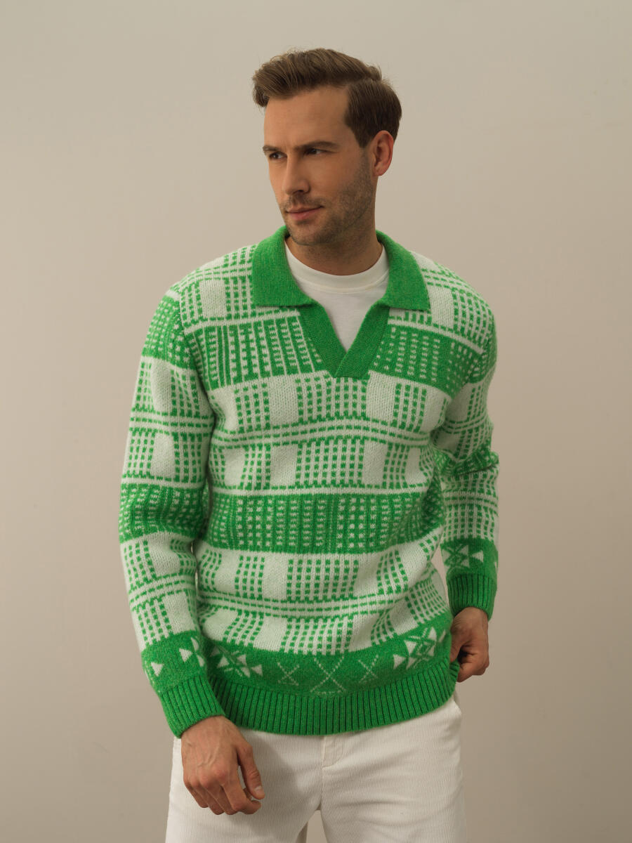 Polo Collar Regular Fit Sweater