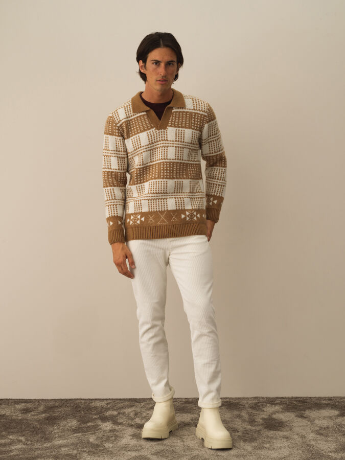 Polo Collar Regular Fit Sweater - Xint