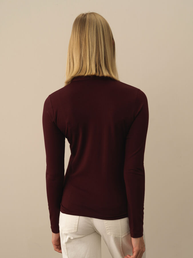 Polo Collar Slim Fit Modal Basic T-Shirt - Xint