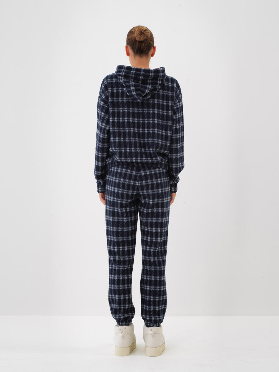 Regular Fit Checked Sweat Pants - 5