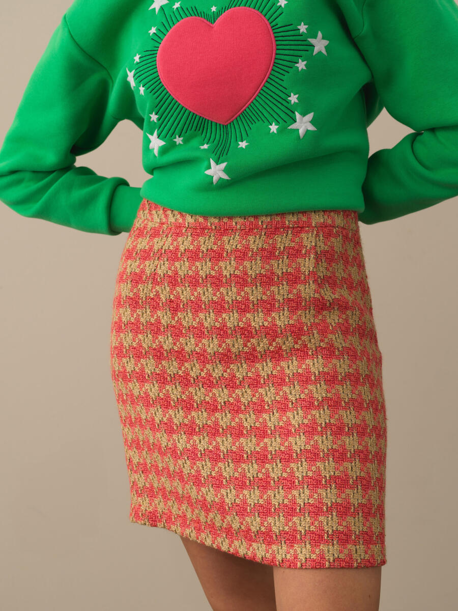 Regular Fit Patterned Skirt