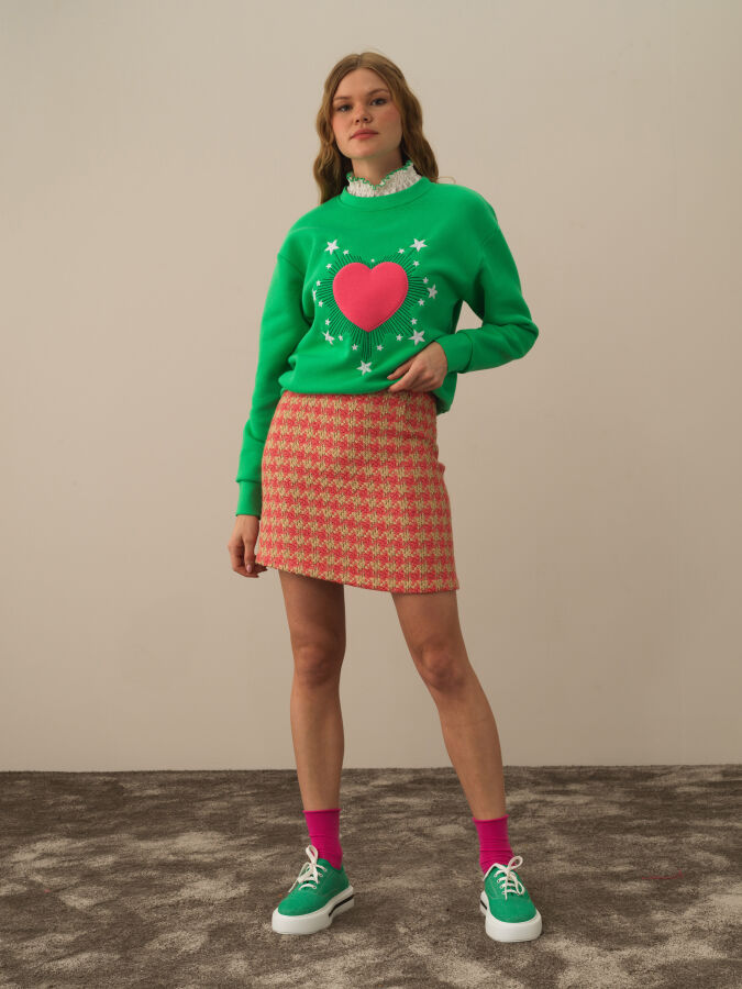 Regular Fit Patterned Skirt - Xint