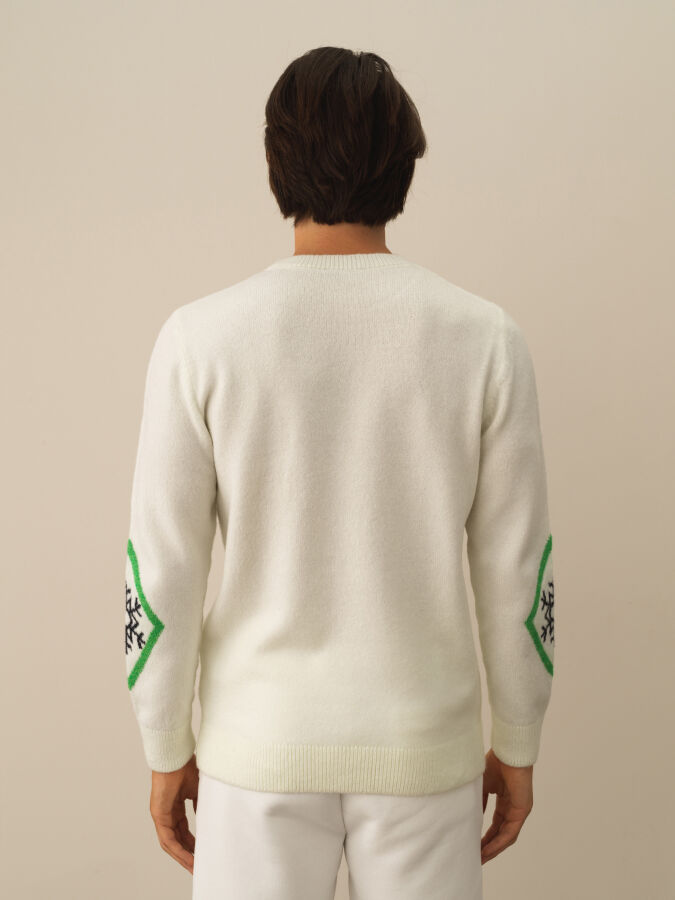 Regular Fit Patterned Sweater - 3