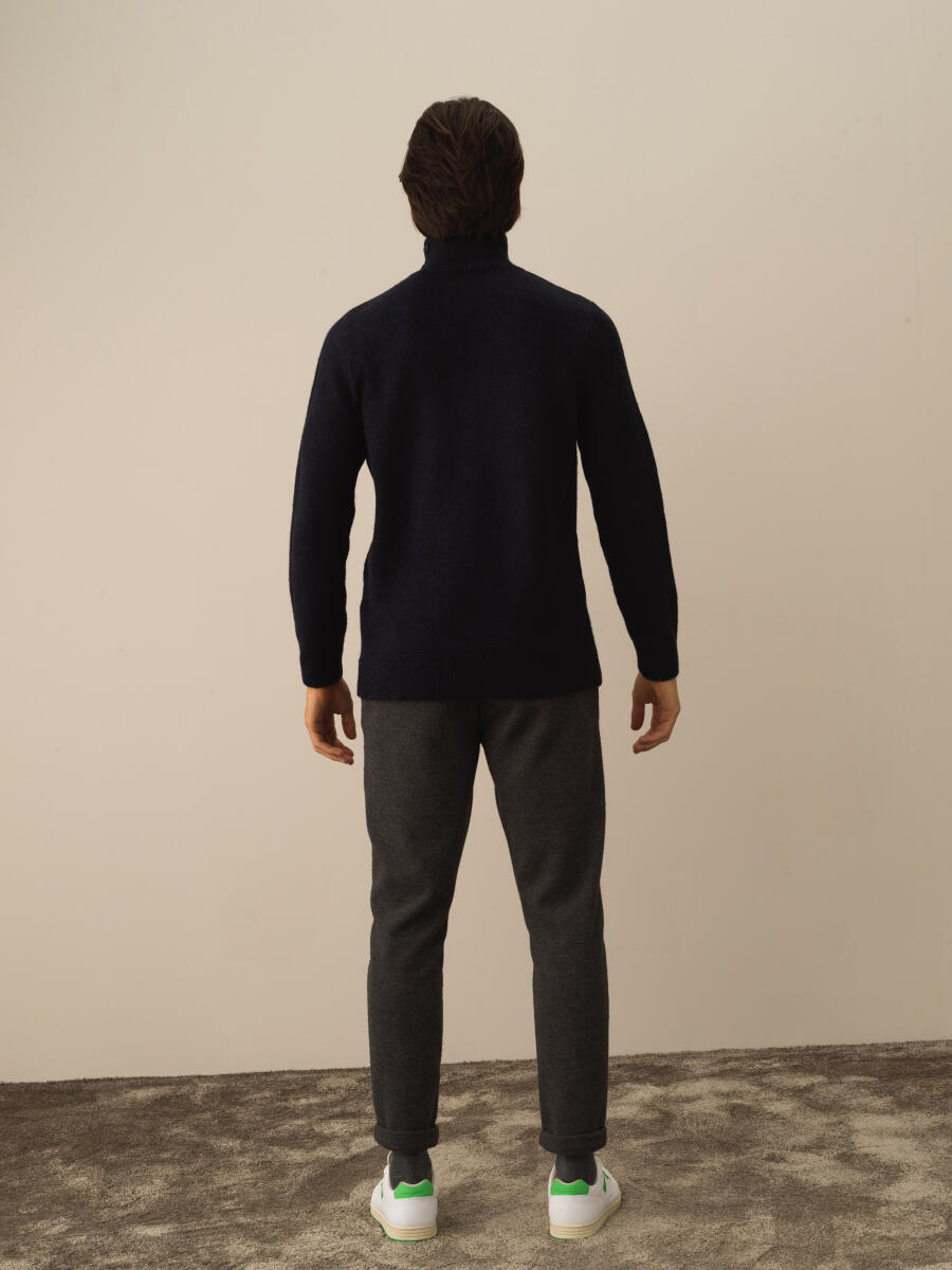 Regular Fit Patterned Sweater - 4