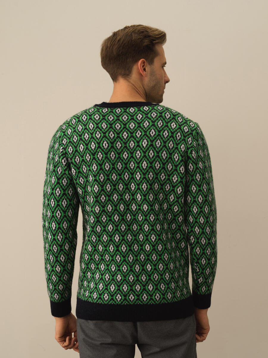 Regular Fit Patterned Sweater - 3