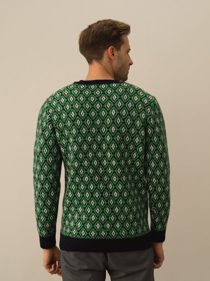 Regular Fit Patterned Sweater - 3