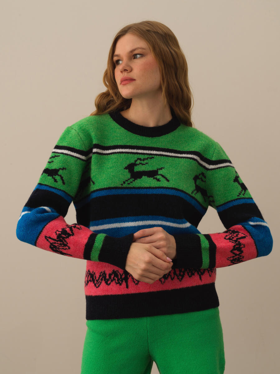 Regular Fit Patterned Sweater