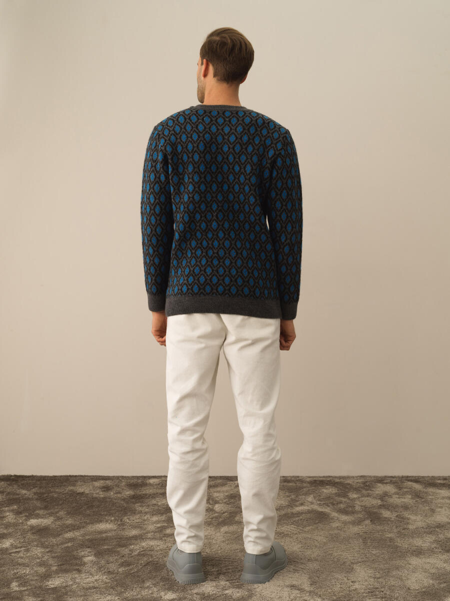 Regular Fit Patterned Sweater - 4