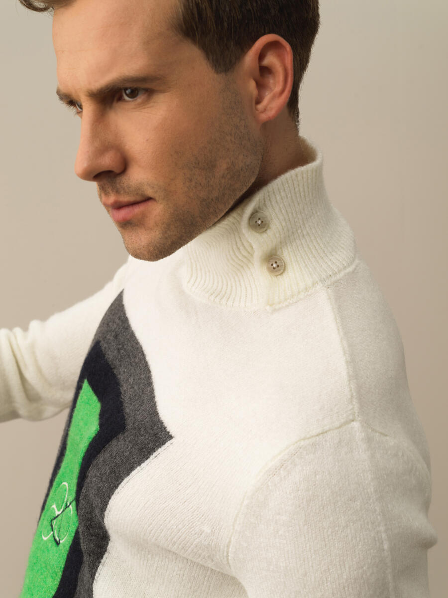 Regular Fit Patterned Sweater - 3