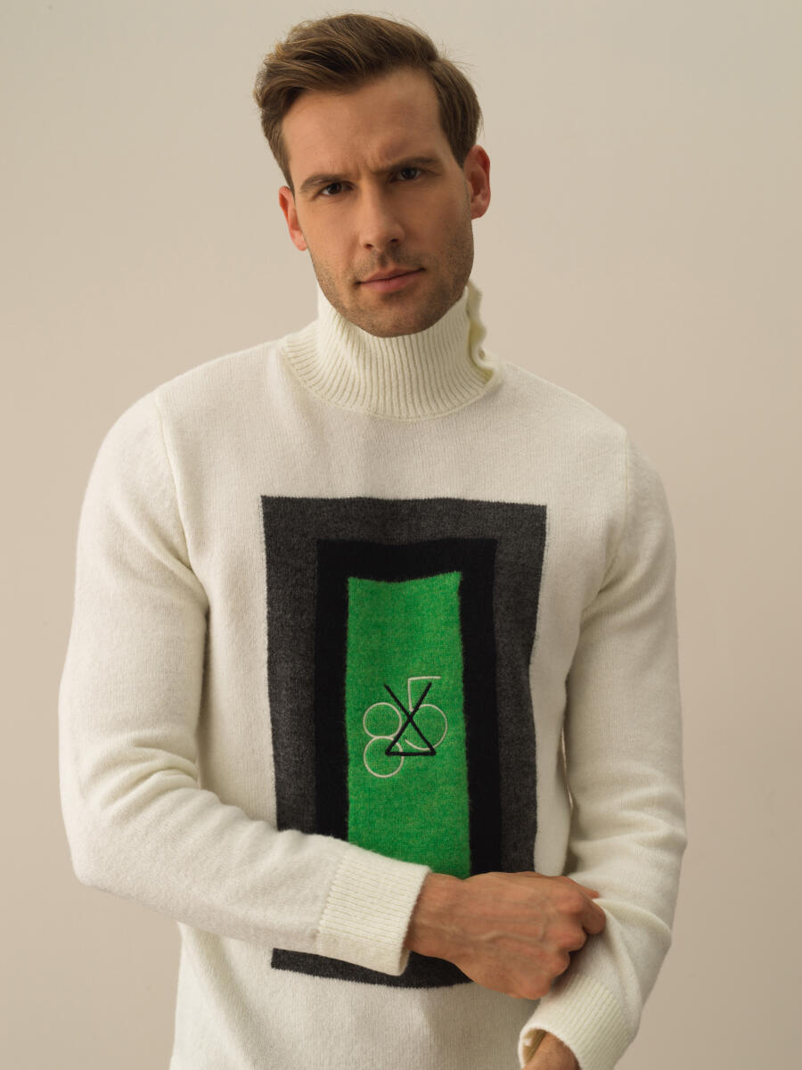 Regular Fit Patterned Sweater - 1