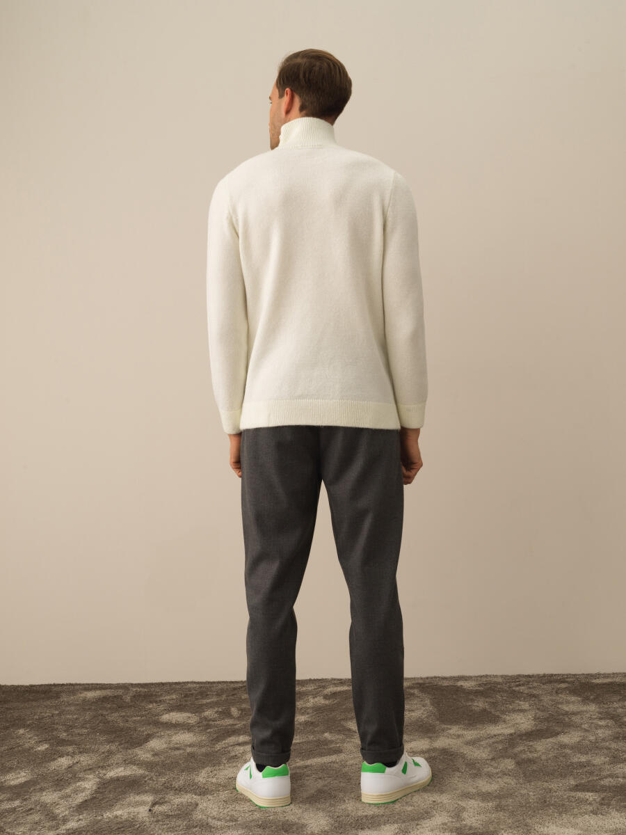 Regular Fit Patterned Sweater - 4