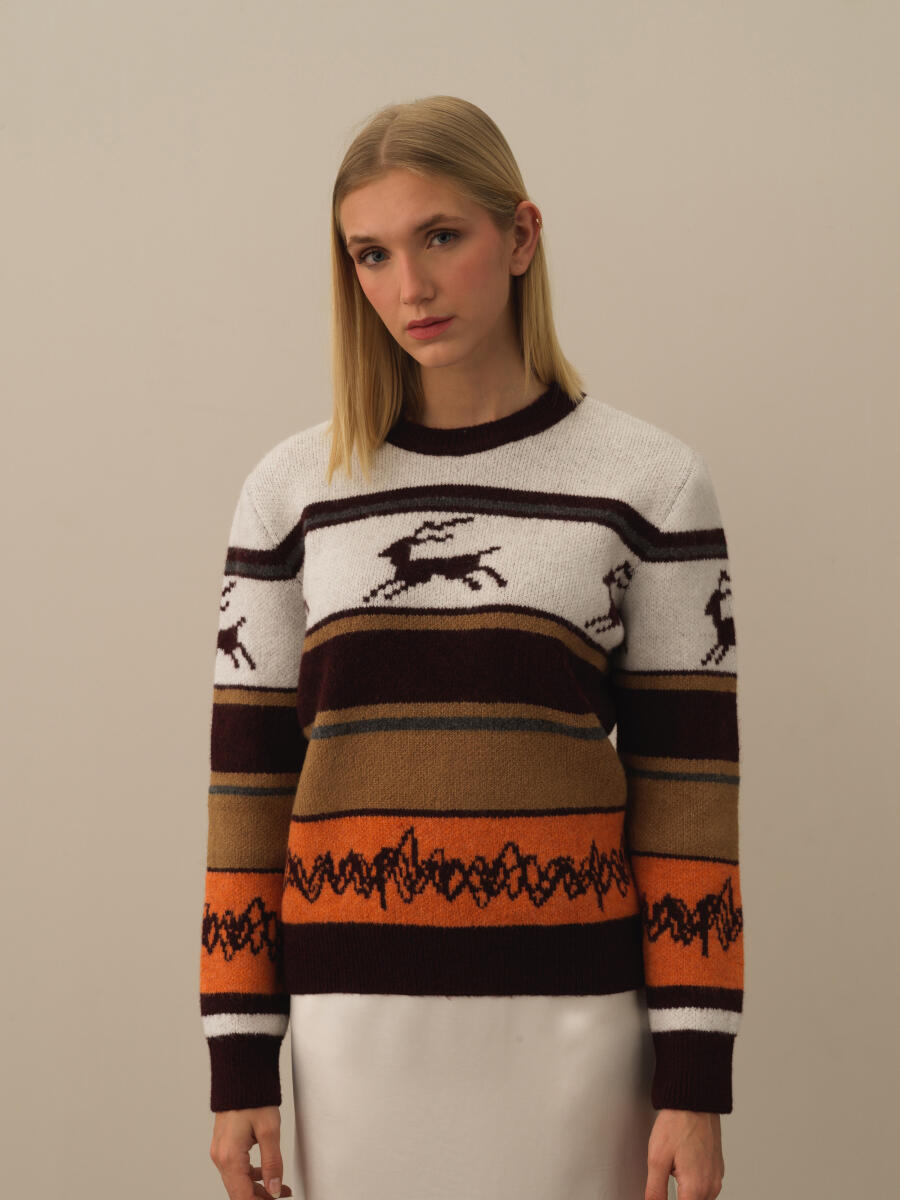 Regular Fit Patterned Sweater