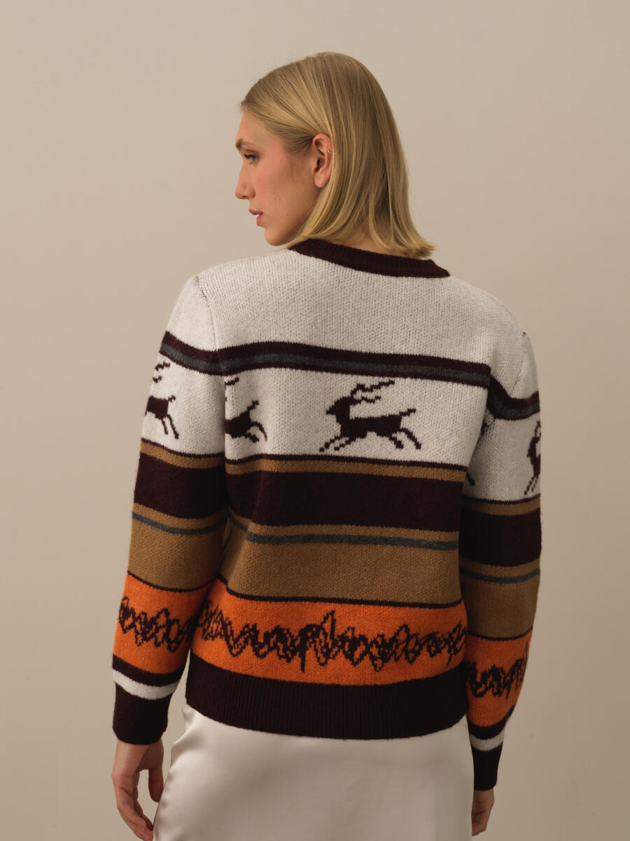 Regular Fit Patterned Sweater - 3