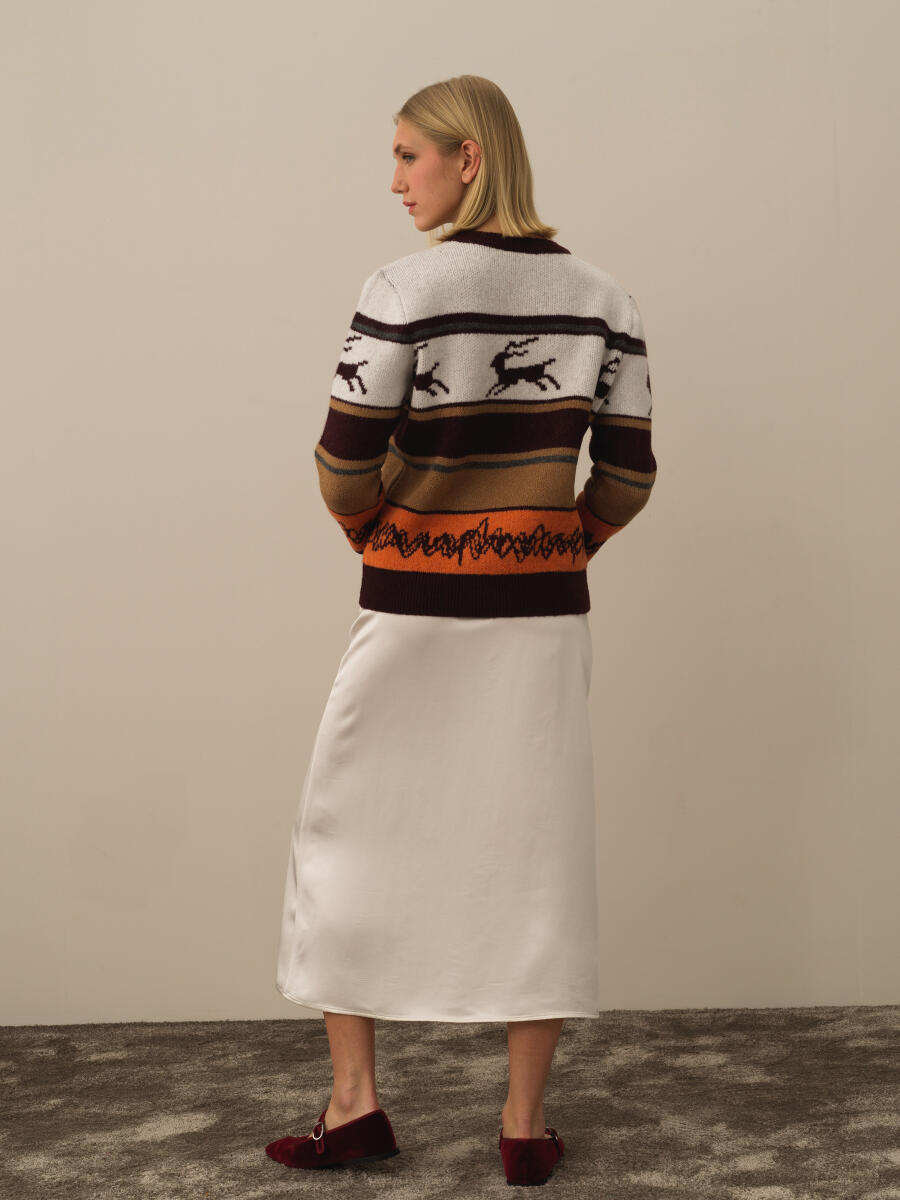 Regular Fit Patterned Sweater - 4