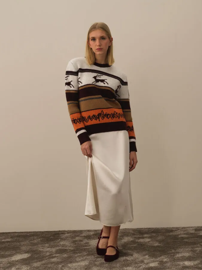 Regular Fit Patterned Sweater - Xint