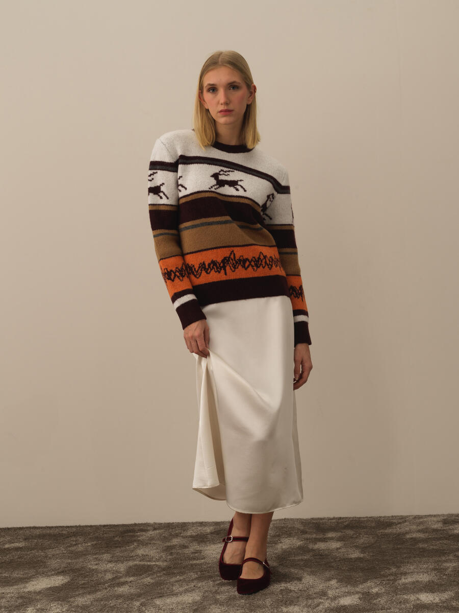 Regular Fit Patterned Sweater - 2