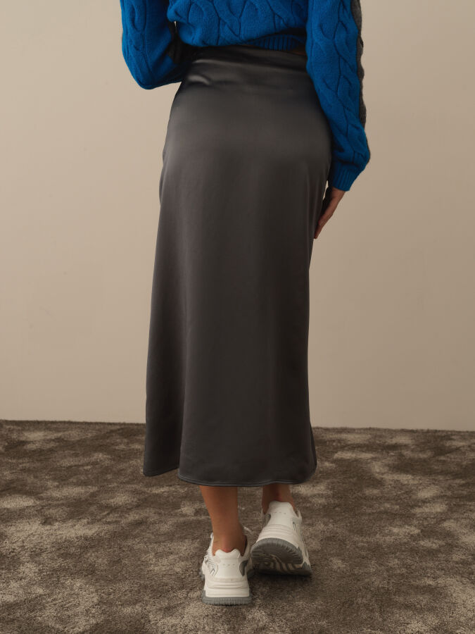 Regular Fit Satin Skirt - Xint