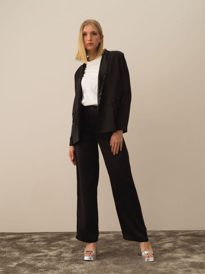 Regular Fit Sequined Jacket - Xint