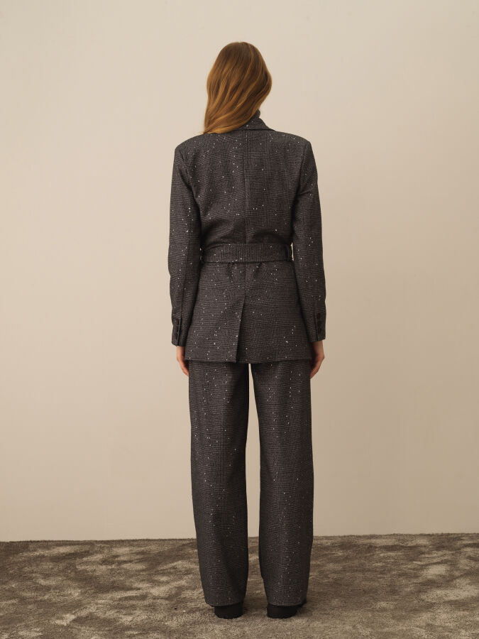 Regular Fit Sequined Jacket - Xint