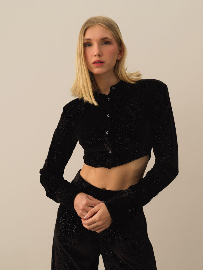 Regular Fit Shiny Textured Shirt - Xint