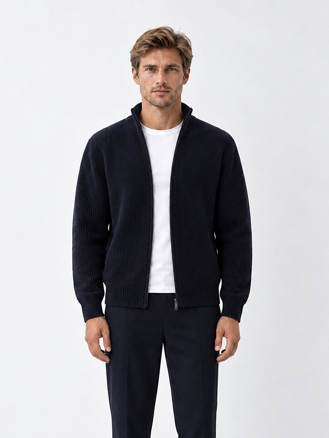 Regular Fit Wool Cardigan - 1