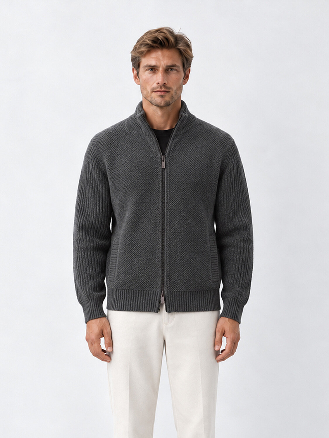 Regular Fit Wool Cardigan - 1