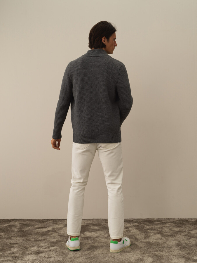 Regular Fit Wool Cardigan - Xint