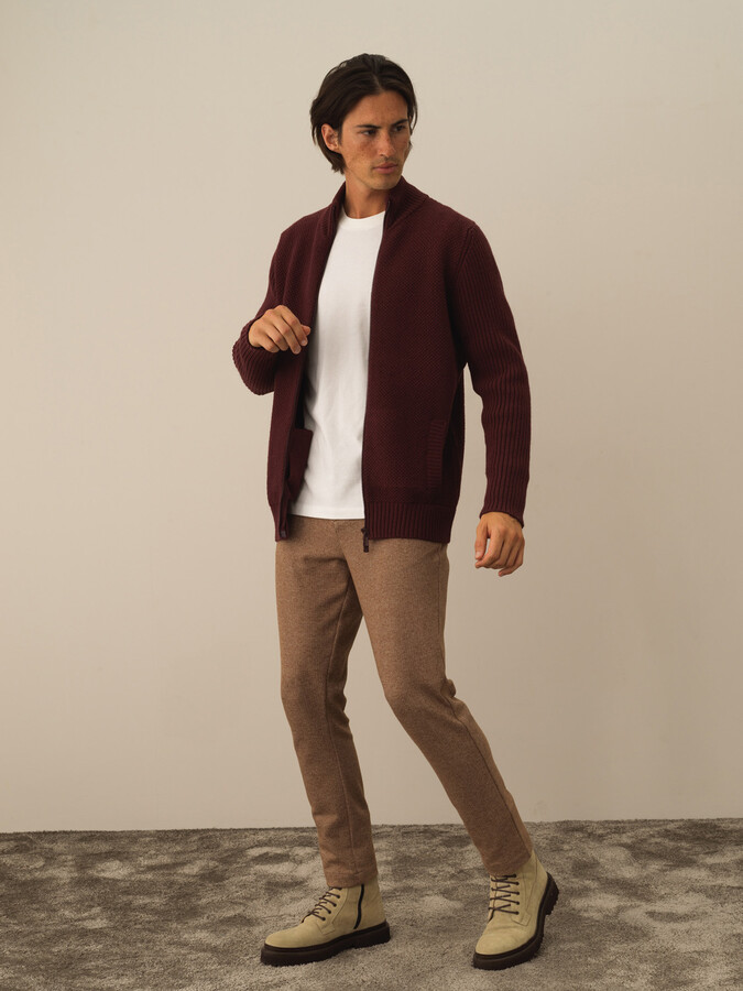 Regular Fit Wool Cardigan - Xint