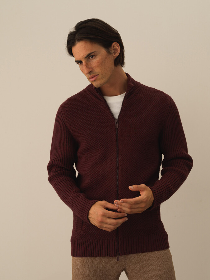 Regular Fit Wool Cardigan - Xint