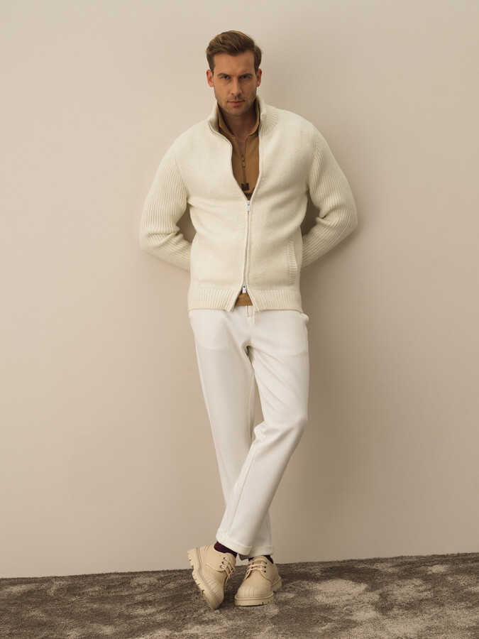 Regular Fit Wool Cardigan - Xint