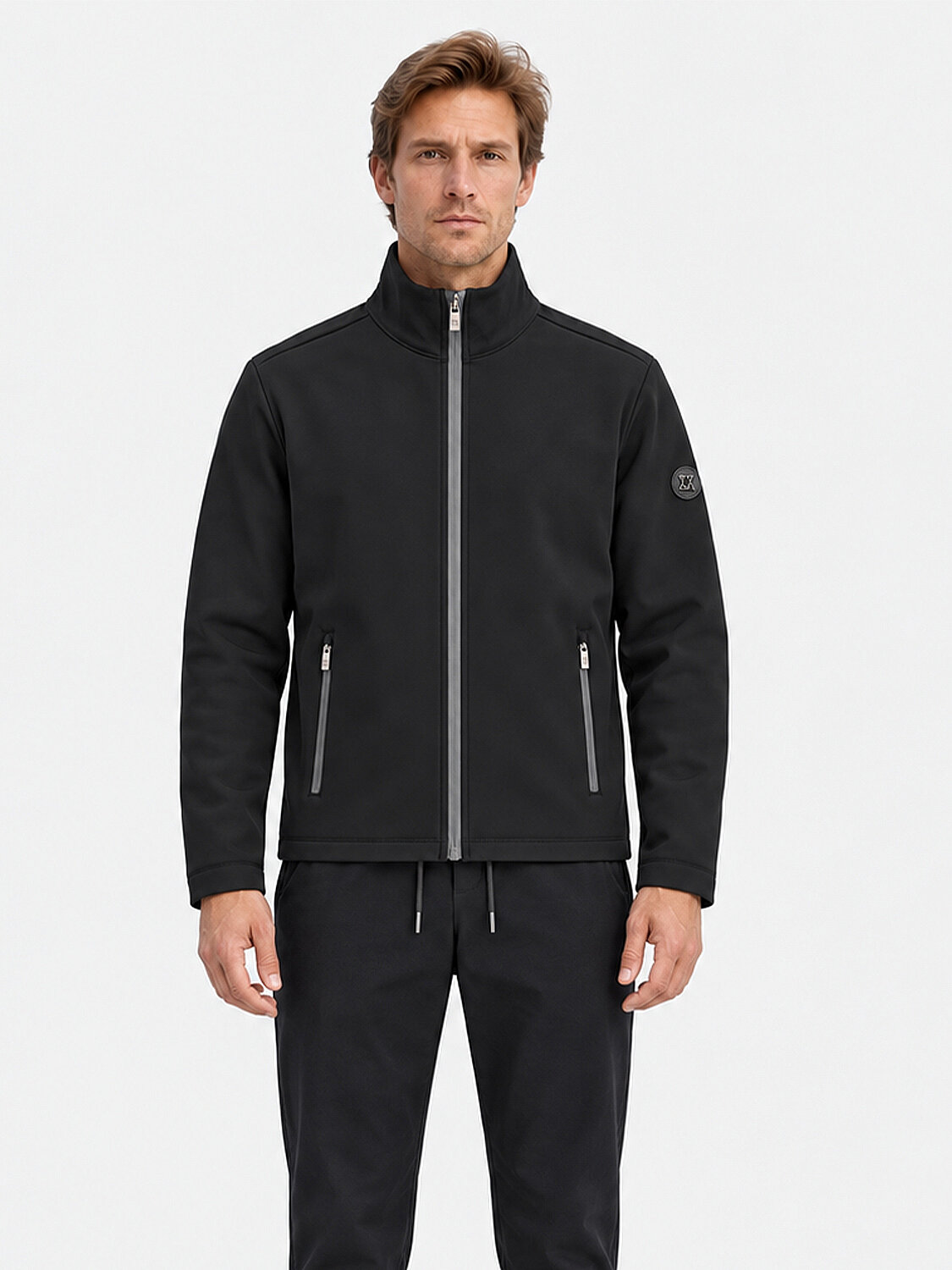 Siyah Regular Fit Dik Sweat Mont (2)