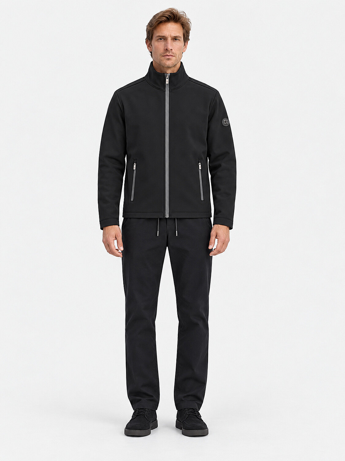 Siyah Regular Fit Dik Sweat Mont (3)