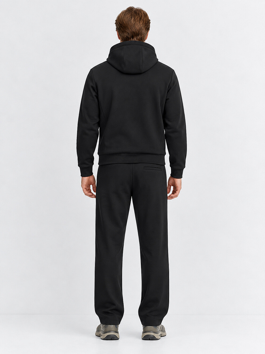 Siyah Regular Fit Kapüşonlu Pamuklu Sweat Mont (5)