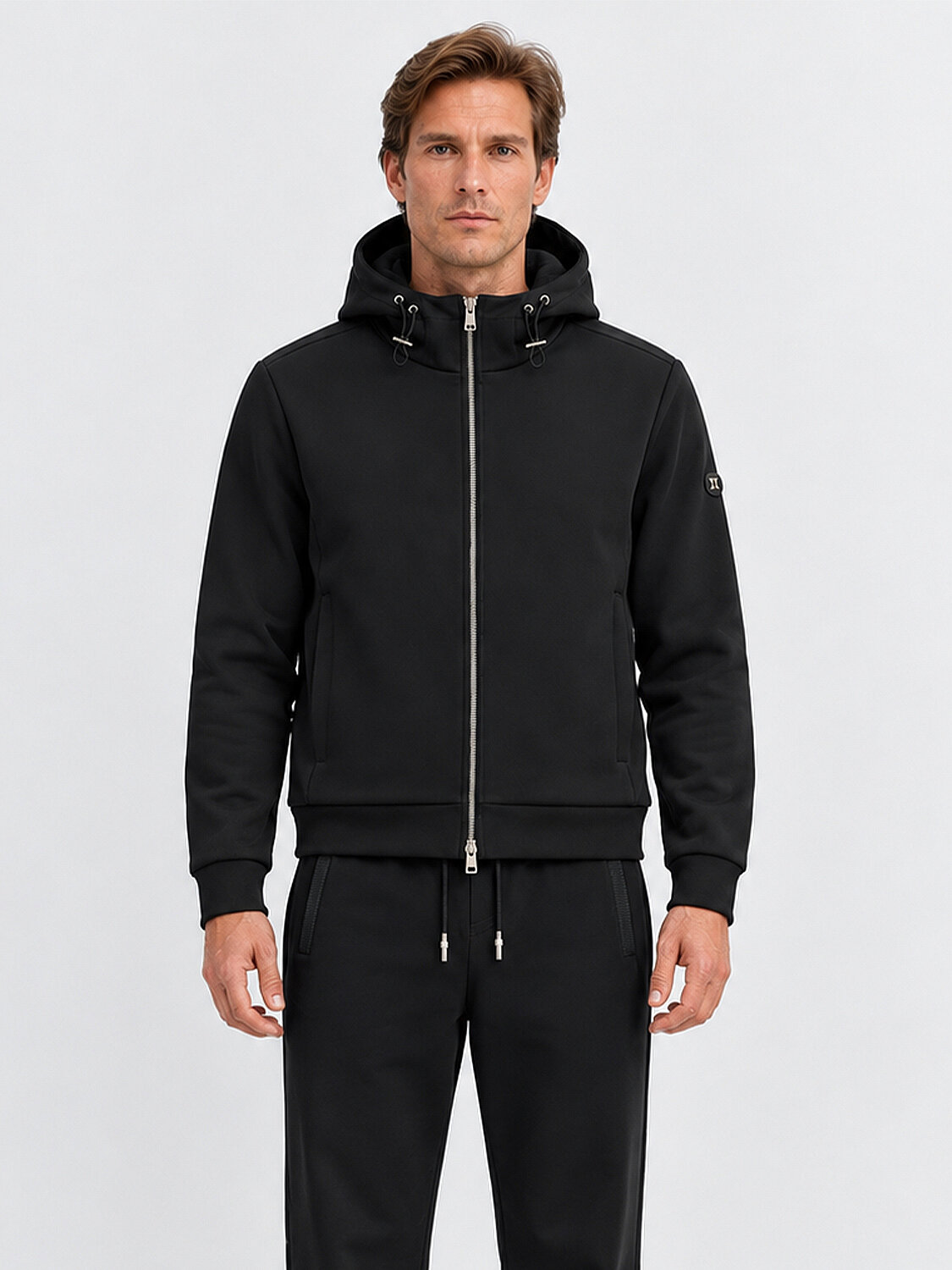 Siyah Regular Fit Kapüşonlu Pamuklu Sweat Mont (2)