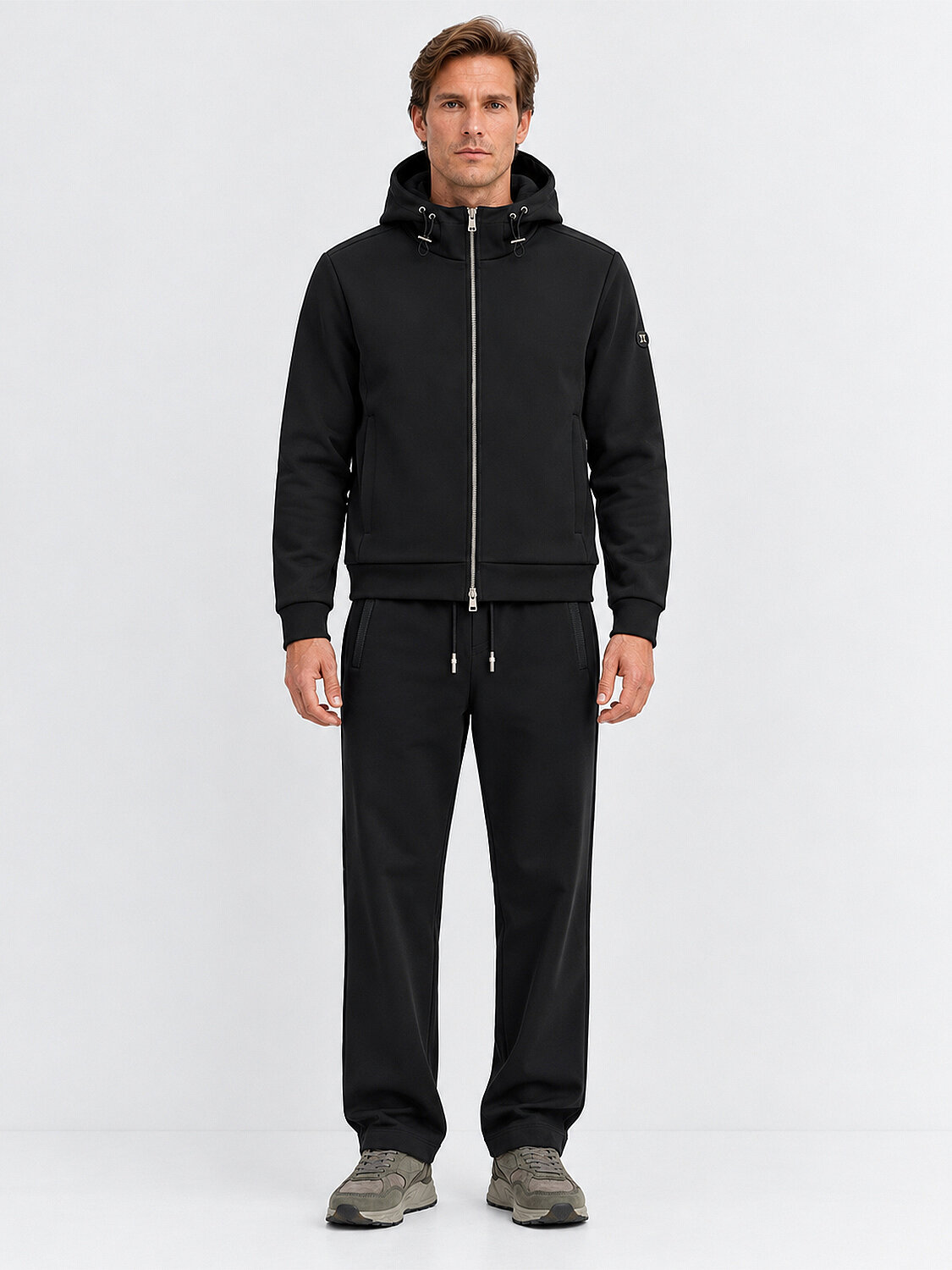 Siyah Regular Fit Kapüşonlu Pamuklu Sweat Mont (3)