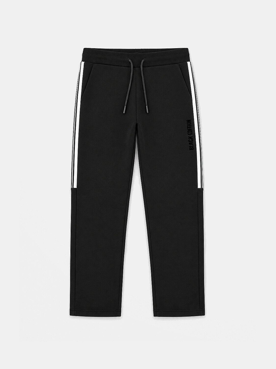 Siyah Regular Fit Pamuklu Sweat Pantolon (1)