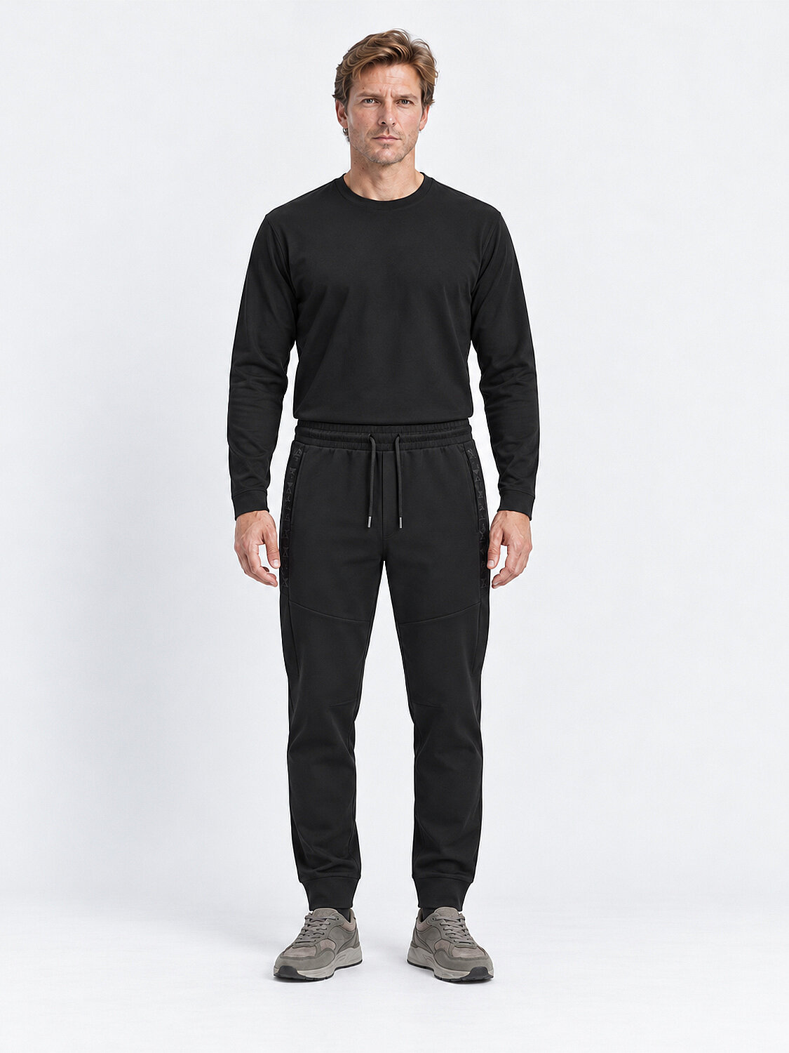 Siyah Regular Fit Sweat Pantolon - 3