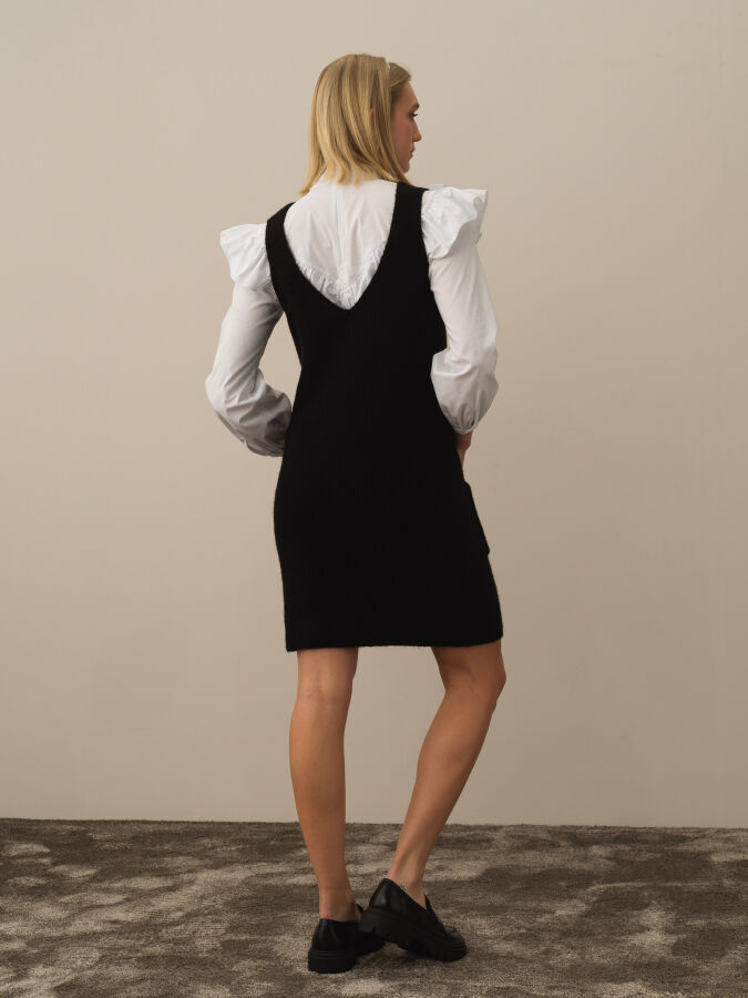 Strap Oversized Knit Dress - Xint