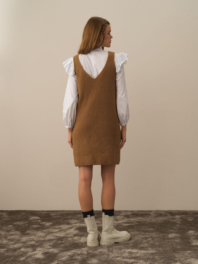 Strap Oversized Knit Dress - Xint