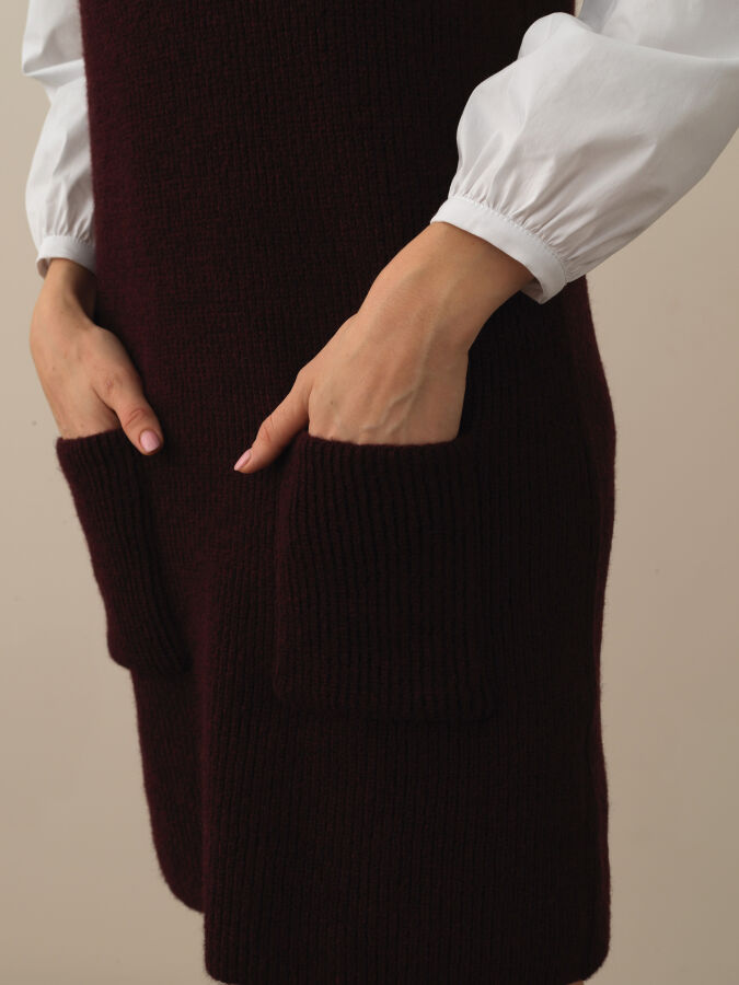 Strap Oversized Knit Dress - Xint